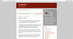 Desktop Screenshot of my-idlelife.blogspot.com