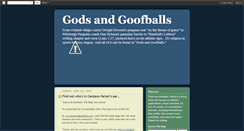 Desktop Screenshot of godsandgoofballs.blogspot.com