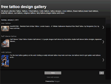 Tablet Screenshot of freetattoo-design-gallery.blogspot.com