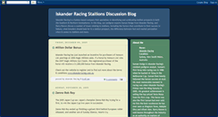 Desktop Screenshot of iskanderracing-stallionblog.blogspot.com
