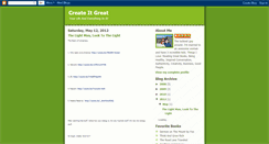 Desktop Screenshot of createitgreat.blogspot.com