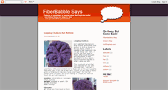 Desktop Screenshot of fiberbabblesays.blogspot.com