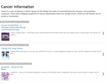 Tablet Screenshot of cancer-information-article.blogspot.com