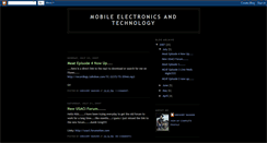 Desktop Screenshot of mobileelectronicsandtechnology.blogspot.com