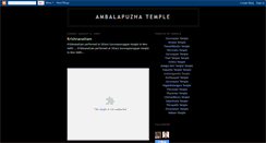 Desktop Screenshot of ambalappuzhatemple.blogspot.com