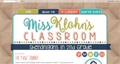 Desktop Screenshot of missklohnsclassroom.blogspot.com