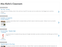 Tablet Screenshot of missklohnsclassroom.blogspot.com