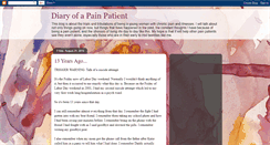 Desktop Screenshot of diaryofapainpatient.blogspot.com