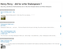 Tablet Screenshot of henry-percy-did-he-write-shakespeare.blogspot.com