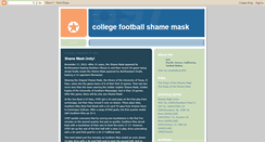 Desktop Screenshot of collegefootballshamemask.blogspot.com