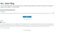 Tablet Screenshot of mrssykesblog.blogspot.com