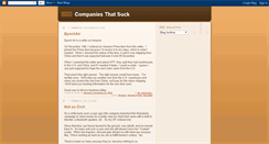 Desktop Screenshot of companiesthatreallysuck.blogspot.com