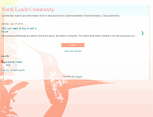 Tablet Screenshot of northleachcommunity.blogspot.com