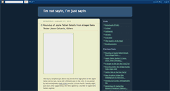 Desktop Screenshot of imnotsayin.blogspot.com