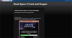 Desktop Screenshot of deadspace2-keys.blogspot.com