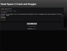 Tablet Screenshot of deadspace2-keys.blogspot.com