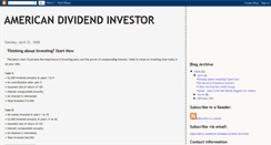 Desktop Screenshot of americandividendinvestor.blogspot.com