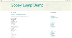 Desktop Screenshot of gooeylumpdump.blogspot.com