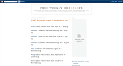 Desktop Screenshot of free-weekly-horoscope.blogspot.com