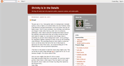 Desktop Screenshot of divinityisinthedetails.blogspot.com