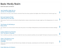 Tablet Screenshot of booksandtheirwordlyrealm.blogspot.com