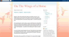 Desktop Screenshot of onthewingsofahorse.blogspot.com