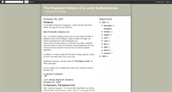 Desktop Screenshot of disparatemathematician.blogspot.com