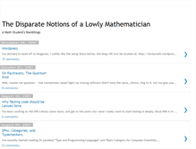Tablet Screenshot of disparatemathematician.blogspot.com
