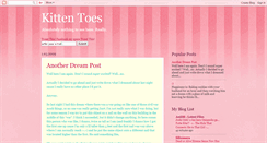 Desktop Screenshot of kittentoes.blogspot.com