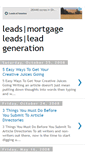 Mobile Screenshot of leads-mortgage-lead.blogspot.com