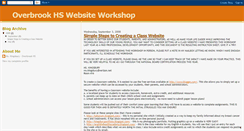 Desktop Screenshot of overbrookwebsiteworkshop.blogspot.com