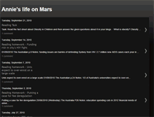 Tablet Screenshot of annie-annieslifeonmars.blogspot.com
