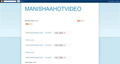 Desktop Screenshot of manishaahotvideo.blogspot.com