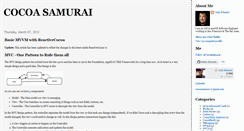 Desktop Screenshot of cocoasamurai.blogspot.com