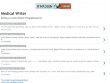 Tablet Screenshot of medicalwriter.blogspot.com