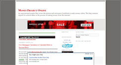 Desktop Screenshot of moneyprojectonline.blogspot.com