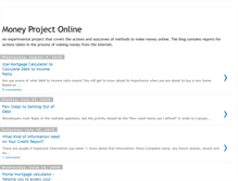 Tablet Screenshot of moneyprojectonline.blogspot.com