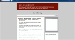 Desktop Screenshot of corejavaassignment.blogspot.com