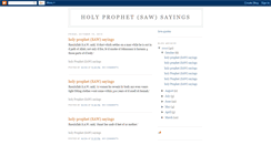 Desktop Screenshot of holyprophetsayings.blogspot.com