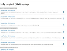 Tablet Screenshot of holyprophetsayings.blogspot.com