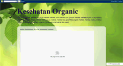Desktop Screenshot of kesehatanorganic.blogspot.com