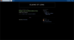 Desktop Screenshot of elaine-et-lena.blogspot.com