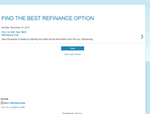Tablet Screenshot of bestrefinanceoption.blogspot.com