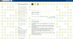 Desktop Screenshot of kenyananalyst.blogspot.com