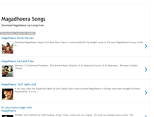 Tablet Screenshot of magadheera-songs.blogspot.com