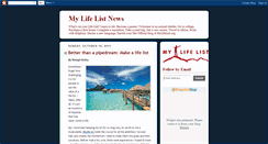 Desktop Screenshot of mylifelistnews.blogspot.com