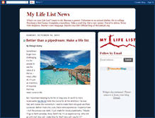 Tablet Screenshot of mylifelistnews.blogspot.com