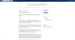Desktop Screenshot of killinginstincts.blogspot.com