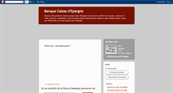 Desktop Screenshot of banque-caisse-epargne.blogspot.com