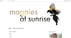 Desktop Screenshot of magpiesatsunrise.blogspot.com